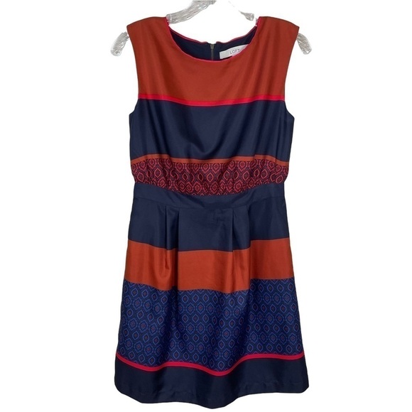 Loft Stripes & Mixed Print Sleeveless Dress - Picture 6 of 11